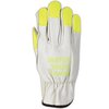 Magid RoadMaster B6540EHVY Leather Drivers Gloves with HiViz Fingertips, 12PK B6540EHVY-M